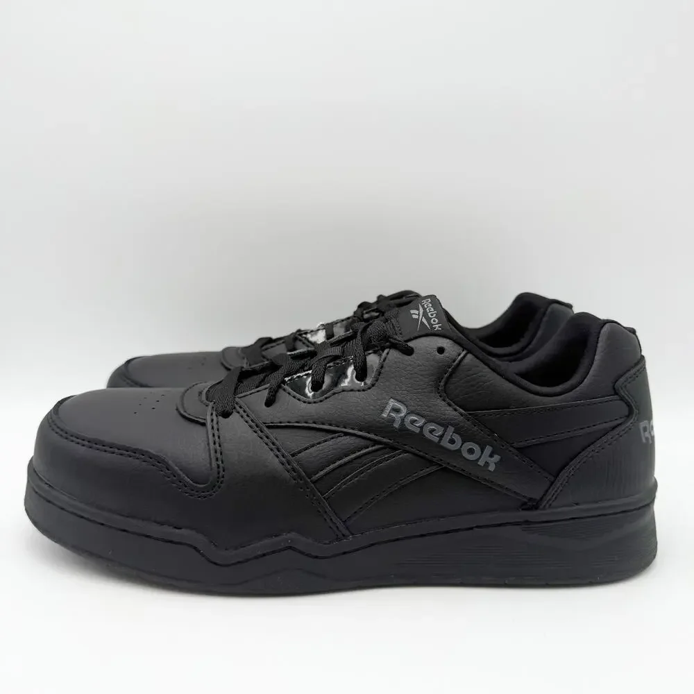 Reebok Mens BB4500 CT Work Sneakers US 9 Wide Black Leather Slip Resistant NIB